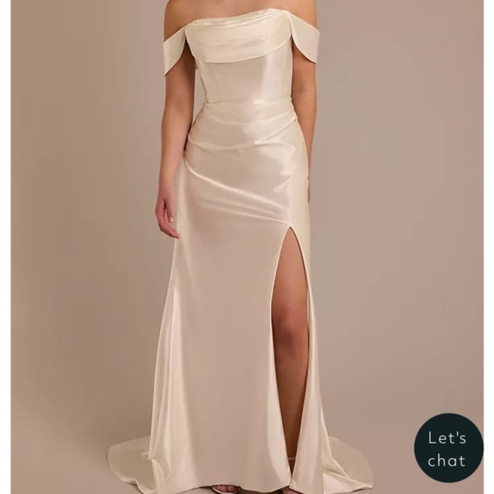 NWT DB Studio Strapless Sculpting Satin Mermaid Wedding Dress